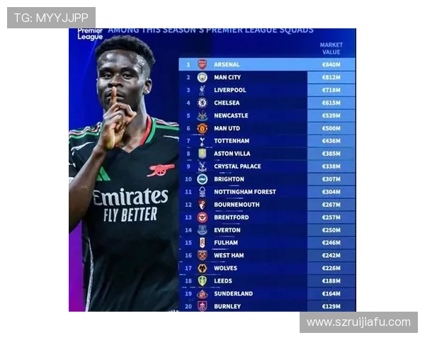英超各队身价排名